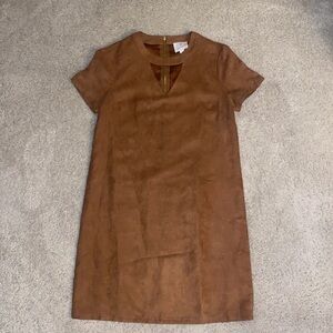 EUC Julie Brown Brown Faux Suede Dress - Size 2